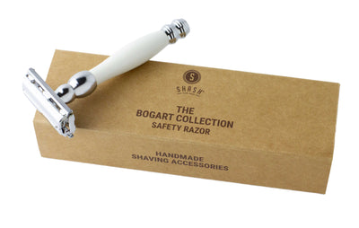 Bogart Collection Double Edge Closed Comb Safety Razor White
