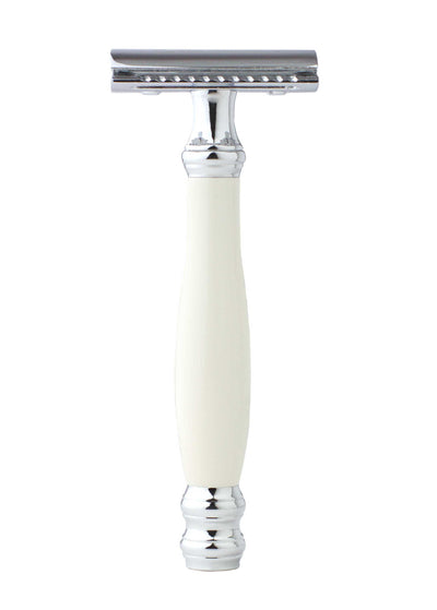 Bogart Collection Double Edge Closed Comb Safety Razor White