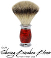 Sidney Collection Fusion Razor and Brush Set Red