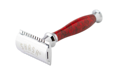 Sidney Collection Double Edge Closed Comb Safety Razor Red