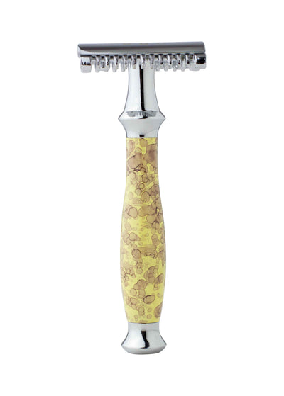 Sidney Collection Double Edge Safety Razor, Open Comb Yellow