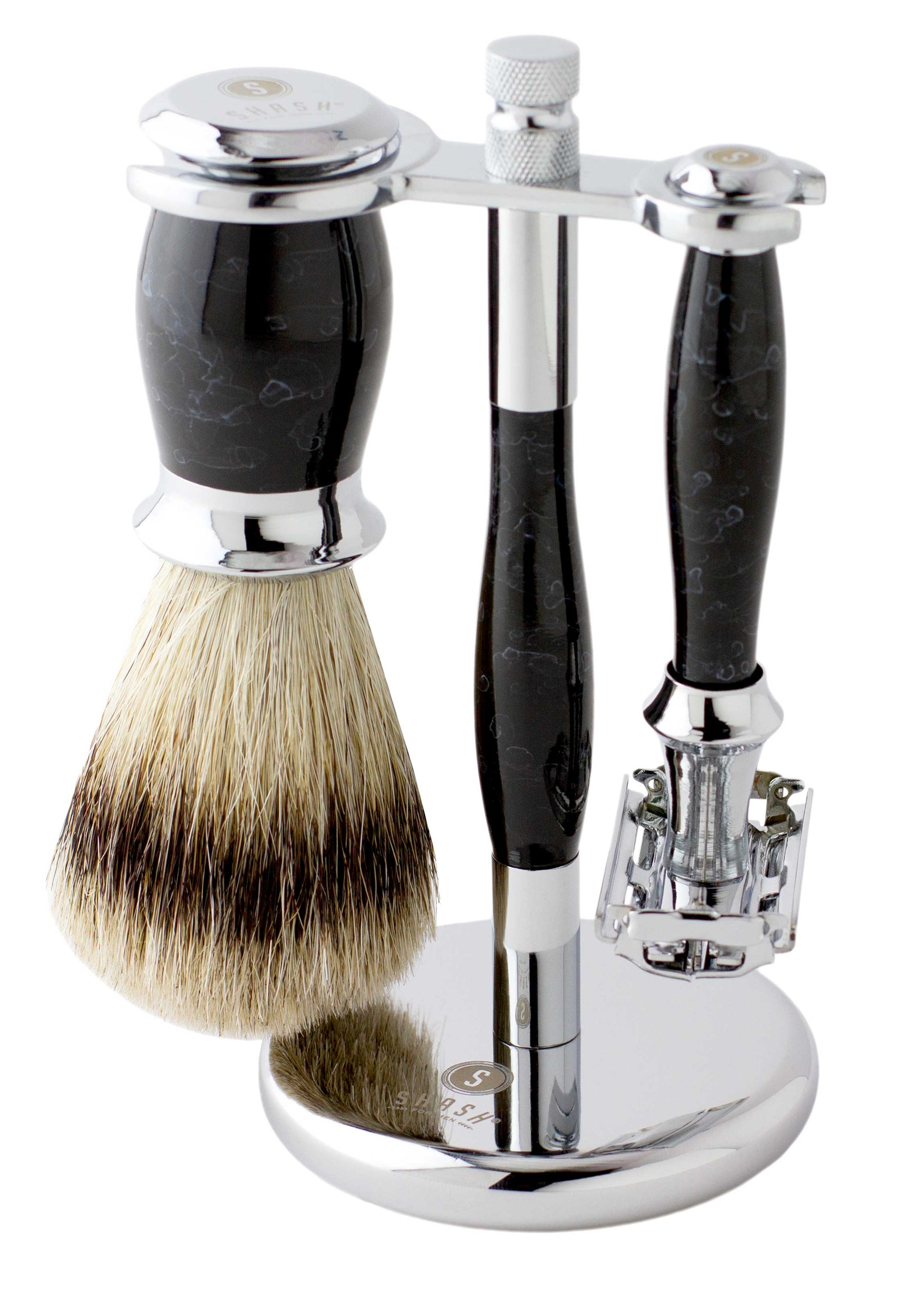 Sidney Collection Butterfly Shaving Set, Black