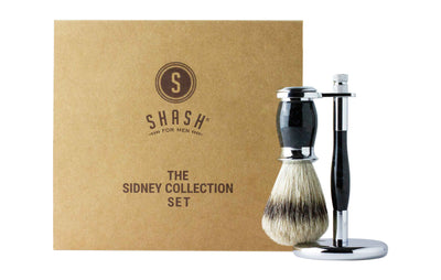 Sidney Collection Best Badger Brush Set Black