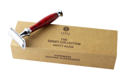 Sidney Collection Double Edge Closed Comb Safety Razor Red